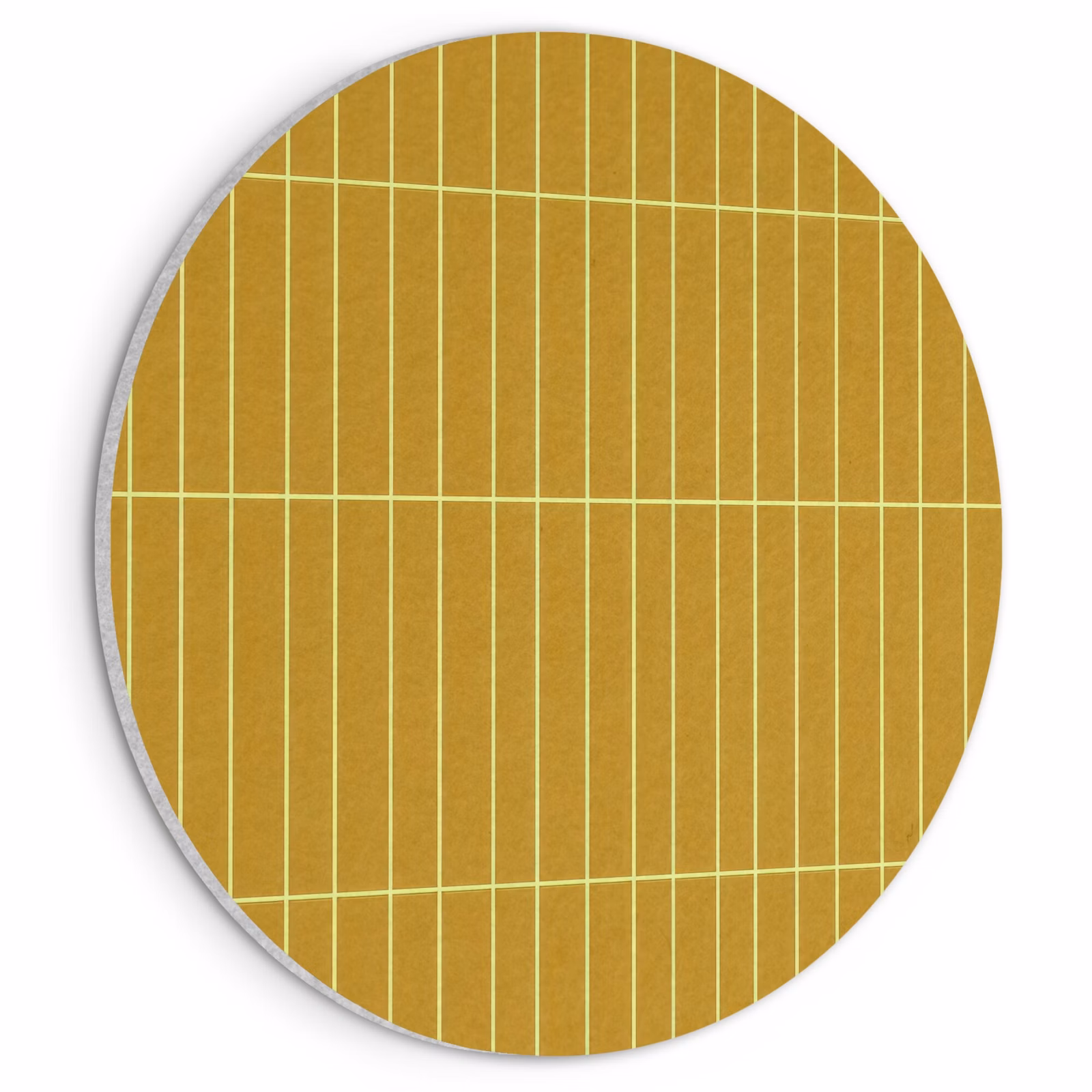 Akoestisch schilderij rond - Tegels - Verticaal - Mosterdgeel — 1