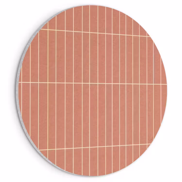 Akoestisch schilderij rond - Patroon - Tegels - Terracotta — 1