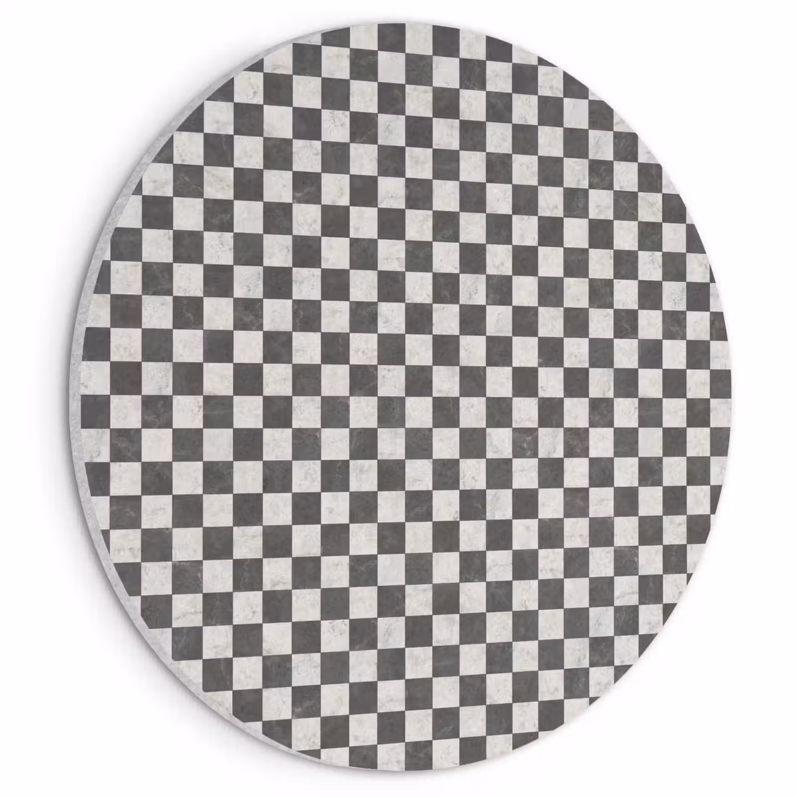 Akoestisch schilderij rond - Marmer - Patroon - Grijs — 1