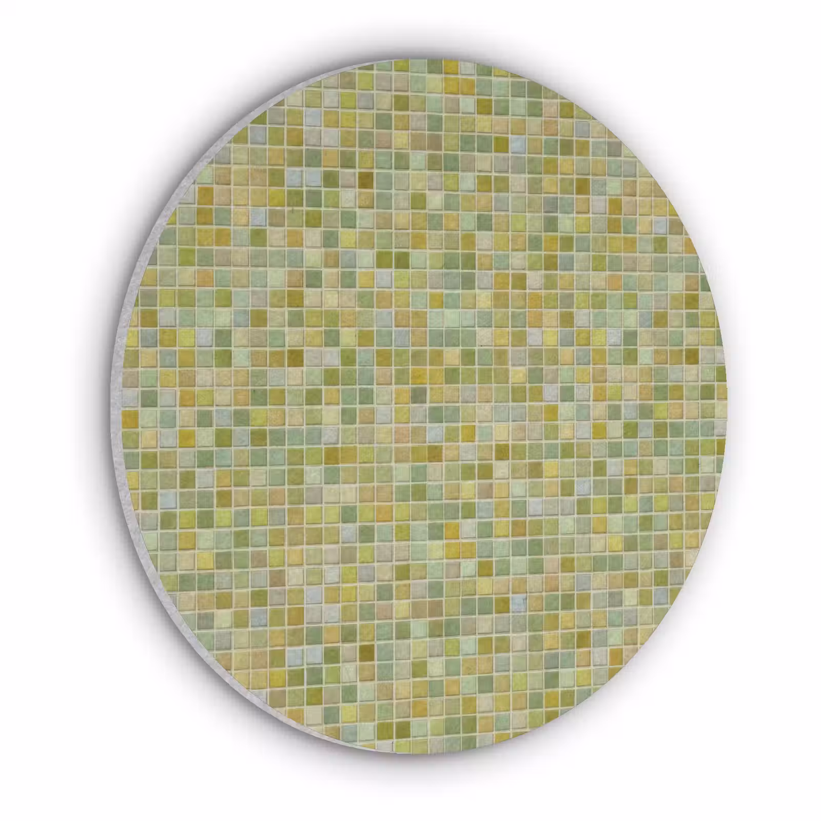 Akoestisch schilderij rond - Mozaïek - Patroon - Groen — 1