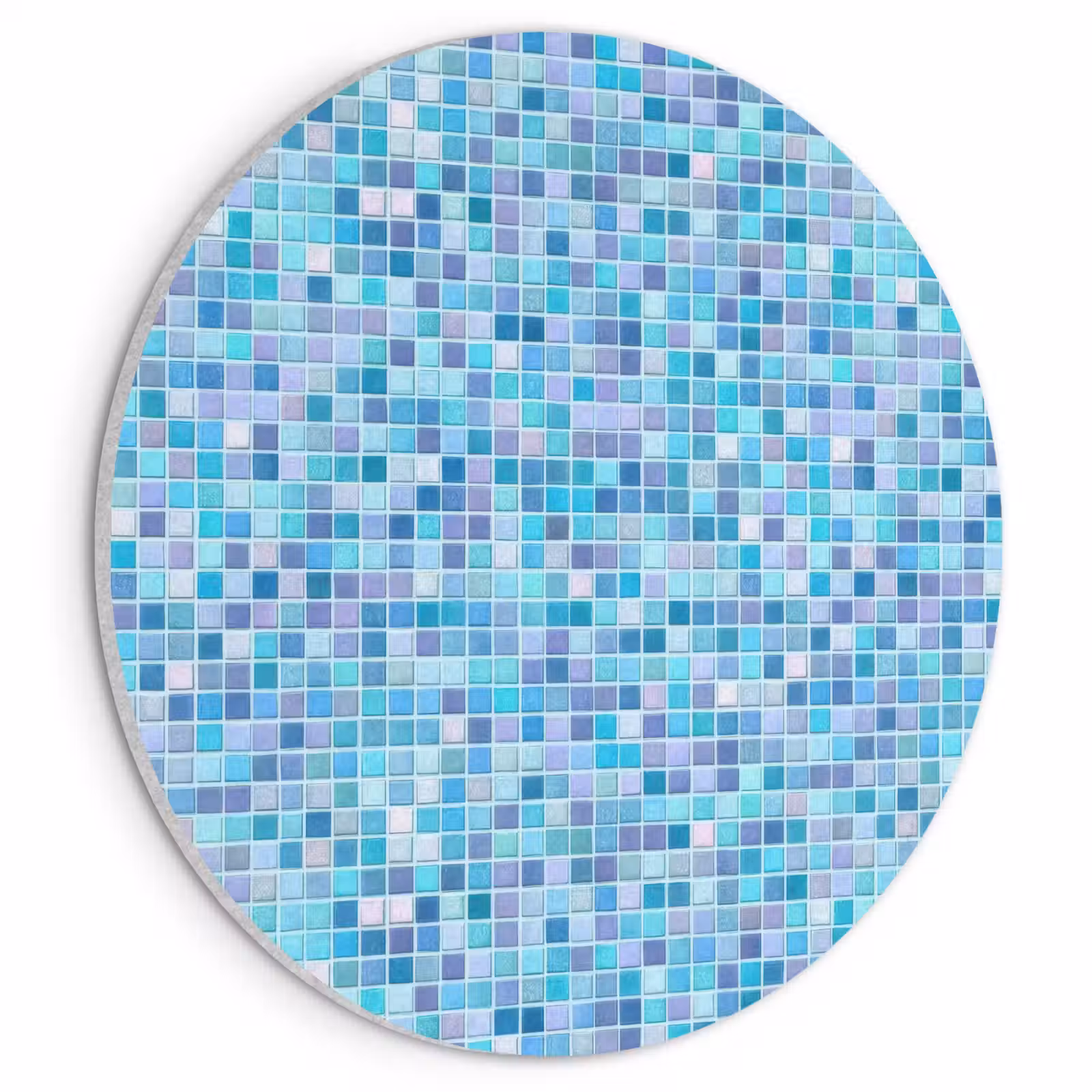 Akoestisch schilderij rond - Mozaïek - Patroon - Turquoise — 1