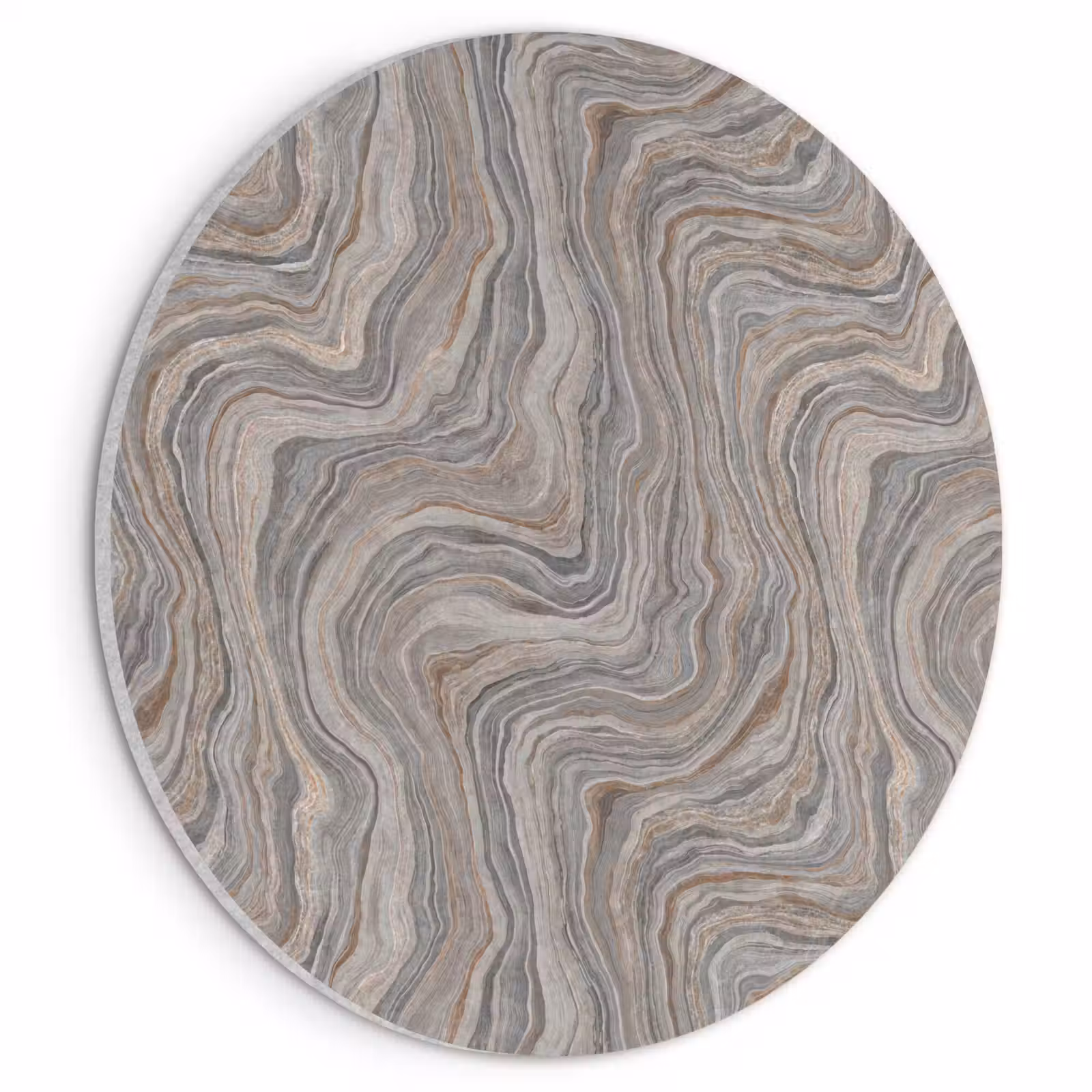 Akoestisch schilderij rond - Patroon - Textuur - Grijs — 1