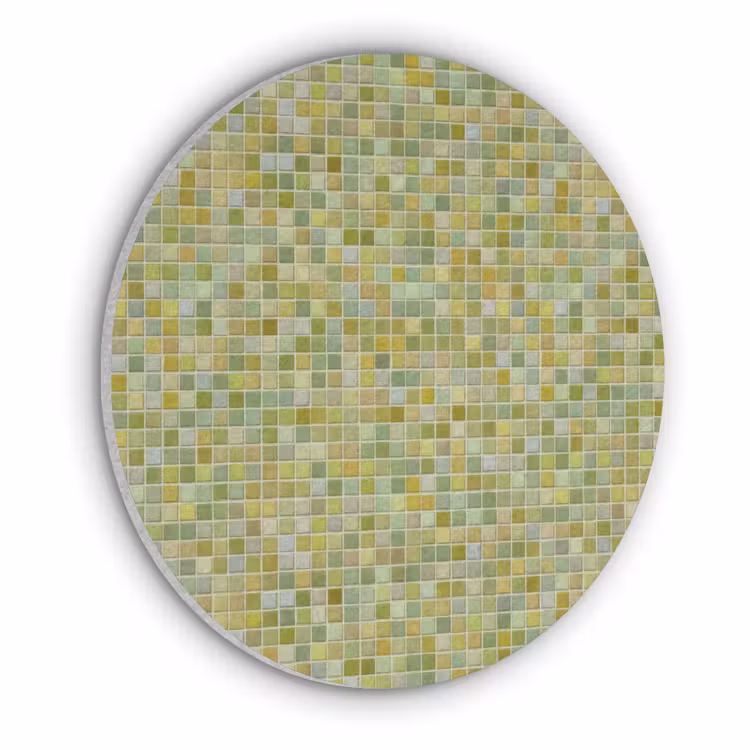 Akoestisch schilderij rond - Mozaïek - Patroon - Groen — 1