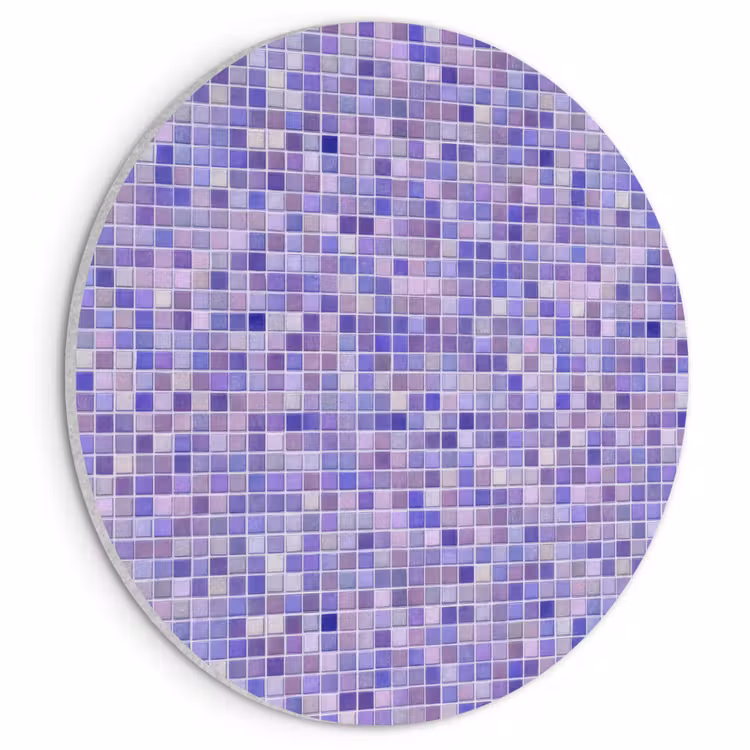 Akoestisch schilderij rond - Mozaïek - Tegels - Lila - Amethist — 1