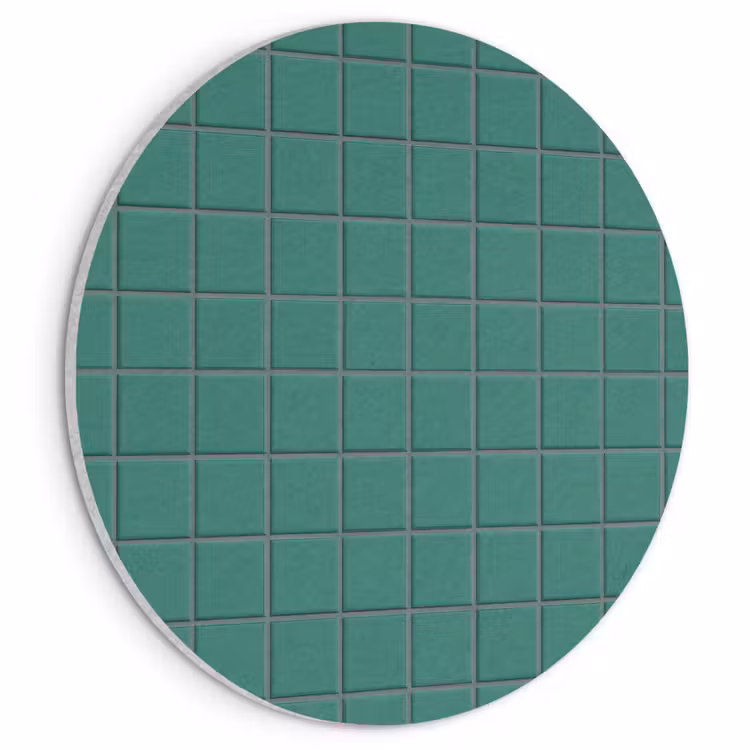 Akoestisch schilderij rond - Patroon - Patroon - Smaragd — 1