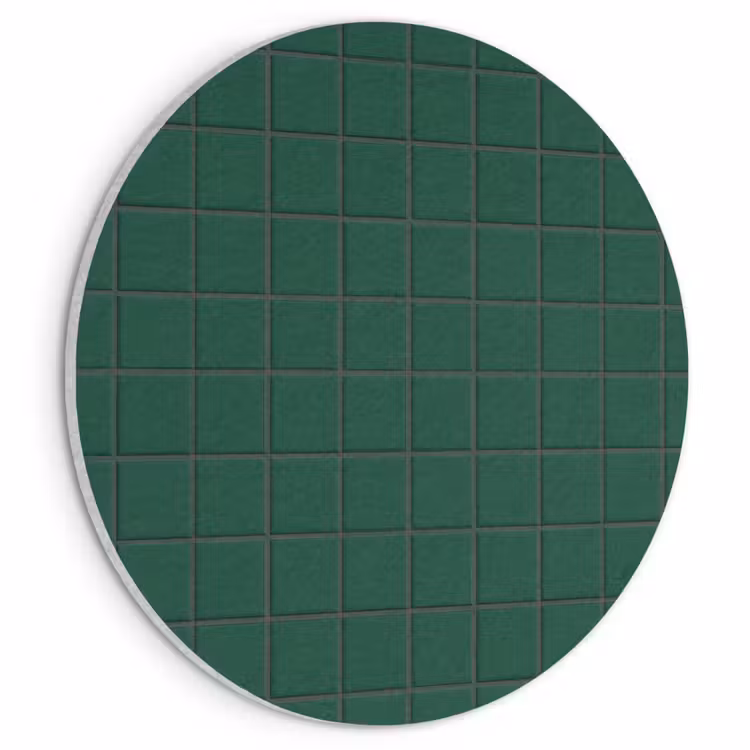 Akoestisch schilderij rond - Patroon - Tegels - Dennen - Groen — 1