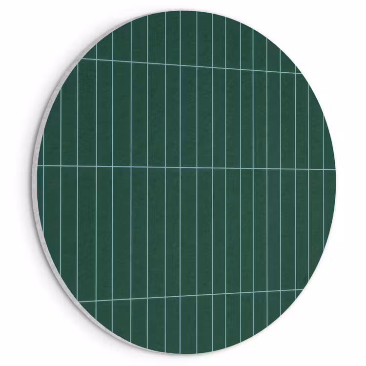 Akoestisch schilderij rond - Patroon - Tegels - Donkergroen — 1