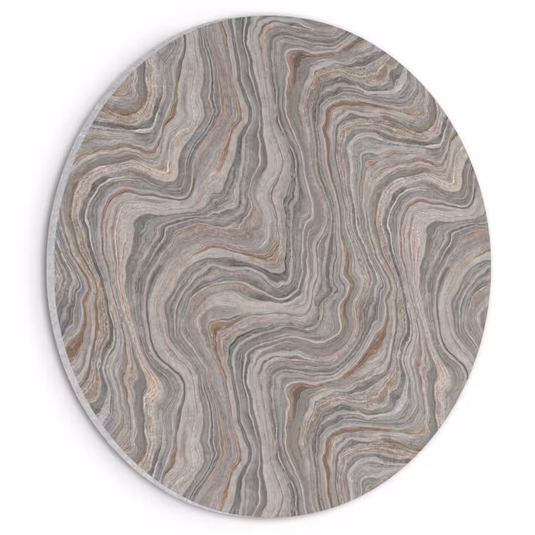 Akoestisch schilderij rond - Patroon - Textuur - Grijs — 1