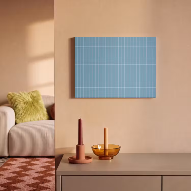 Akoestisch schilderij - Tegel - Langwerpig - Patroon - Blauw — 2