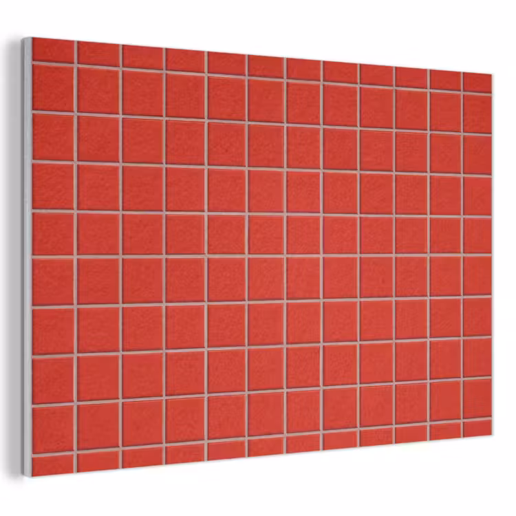 Akoestisch schilderij - Tegel - Patroon - Kersen - Rood — 1