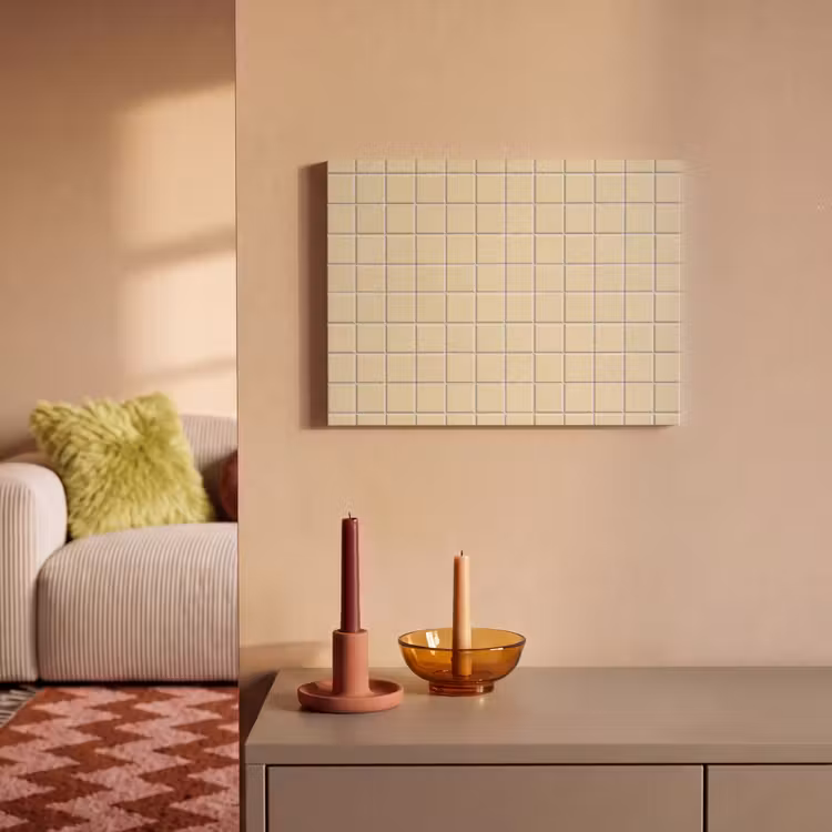 Akoestisch schilderij - Tegels - Patroon - Crème — 2