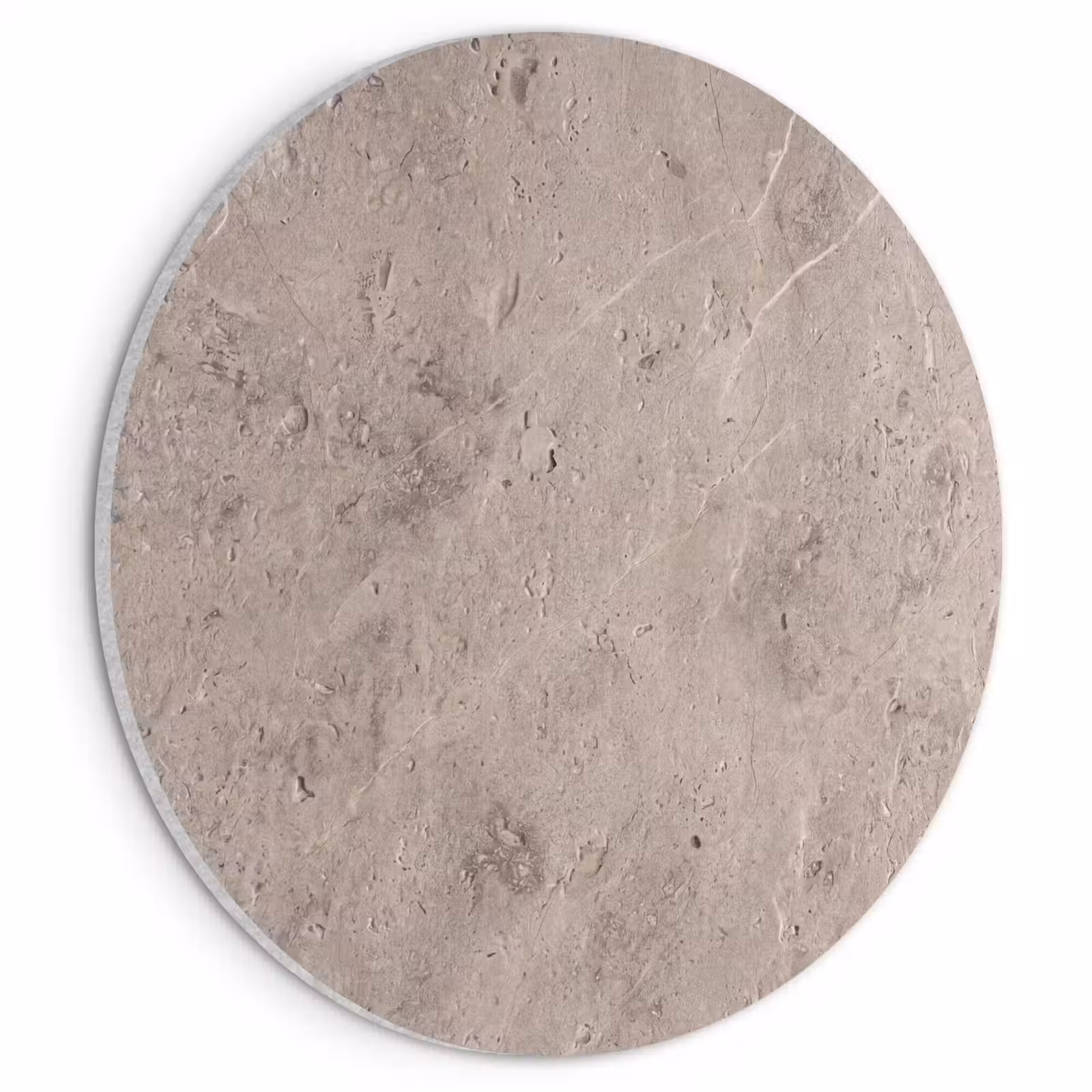 Akoestisch schilderij rond - Textuur - Steen - Patroon - Rustiek - Beige — 1