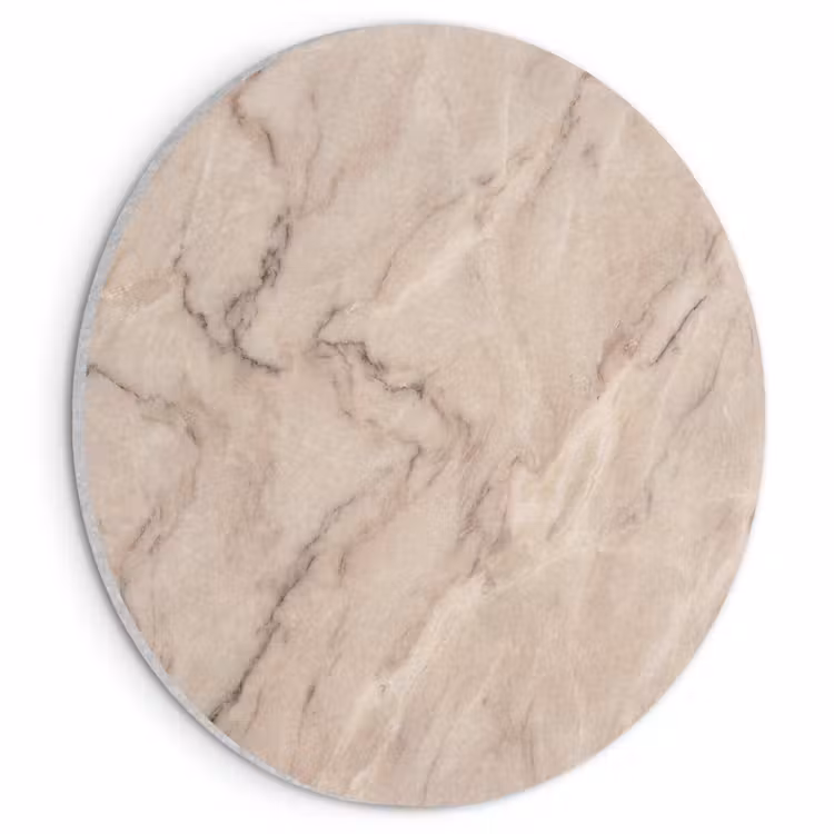 Akoestisch schilderij rond - Marmer - Patroon - Abstract - Modern - Beige — 1
