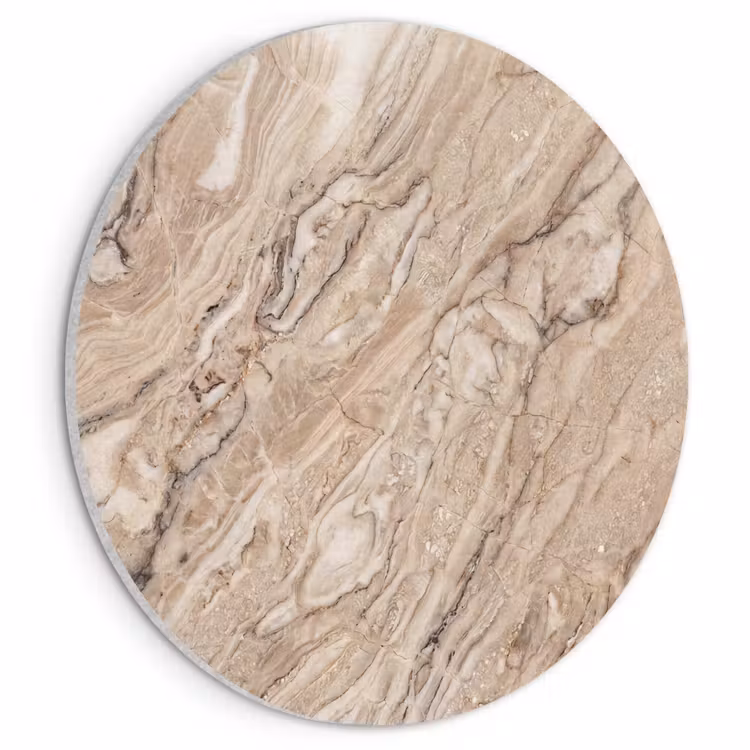 Akoestisch schilderij rond - Textuur - Aders - Abstract - Modern - Beige — 1