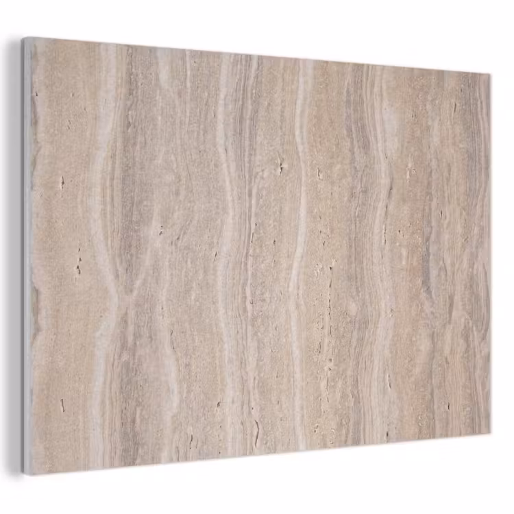 Akoestisch schilderij - Steen - Patroon - Textuur - Natuurlijk - Beige — 1