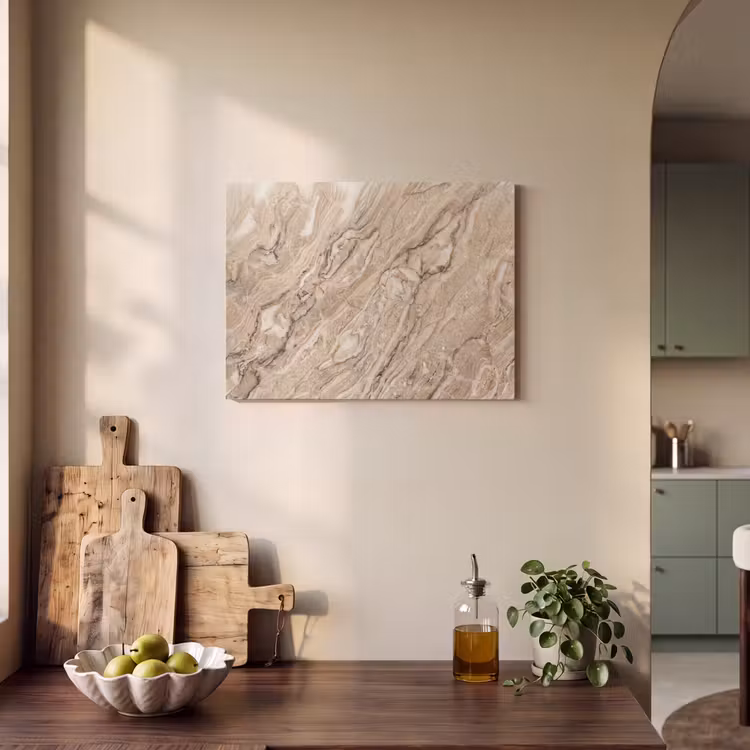 Akoestisch schilderij - Textuur - Aders - Abstract - Modern - Beige — 3