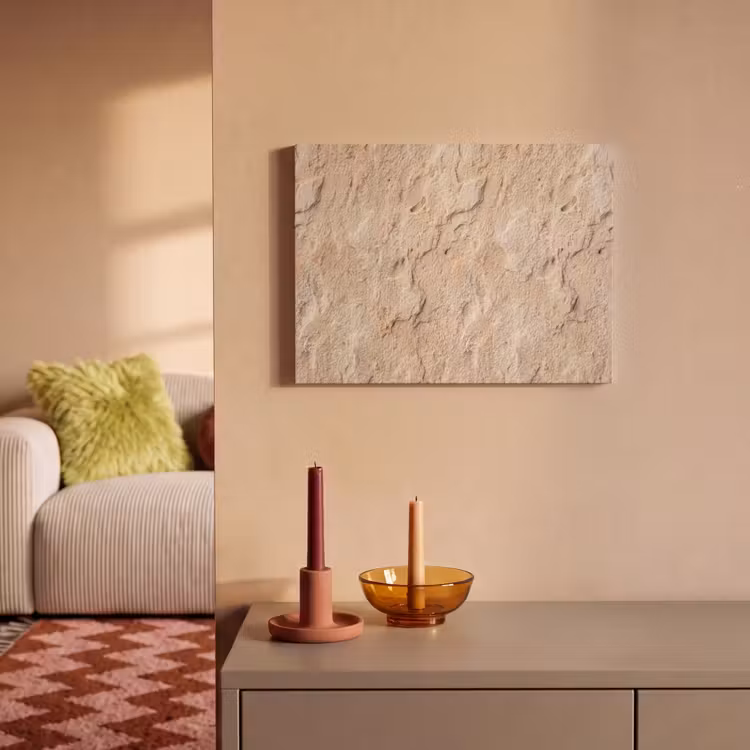 Akoestisch schilderij - Textuur - Steen - Natuur - Beige — 2