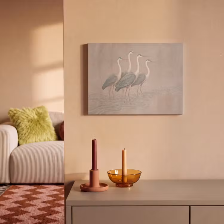 Akoestisch schilderij - Vogel - Water - Natuur - Vintage — 2