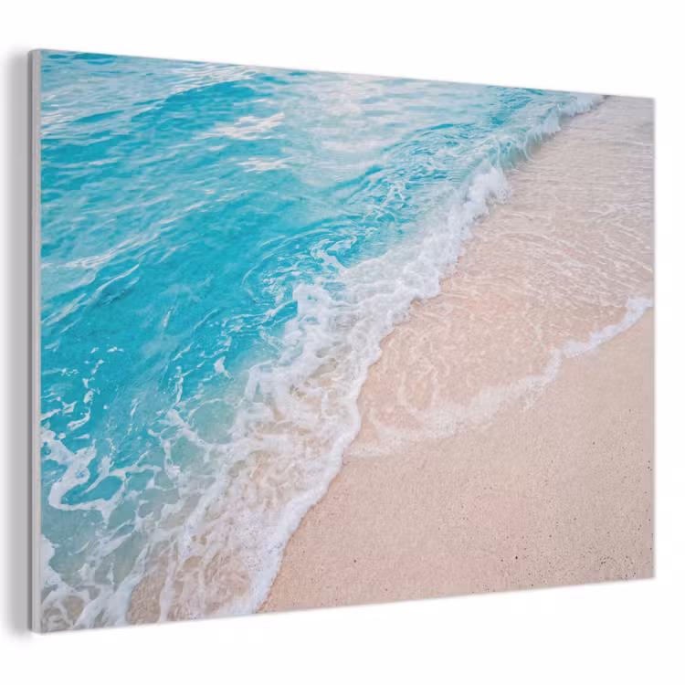 Akoestisch schilderij - Strand - Zee - Golf - Natuur - Blauw — 1