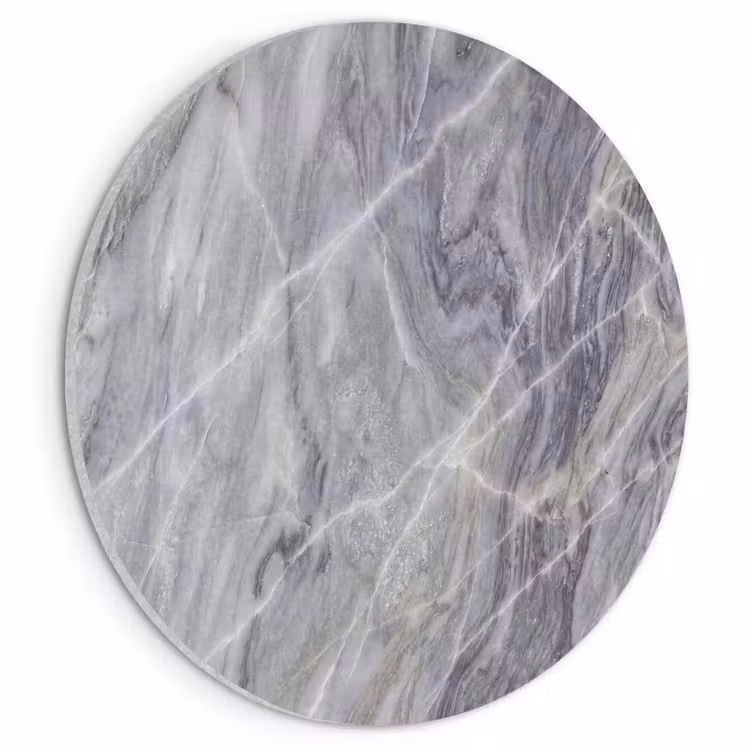 Akoestisch schilderij rond - Marmer - Ader - Patroon - Abstract - Grijs — 1