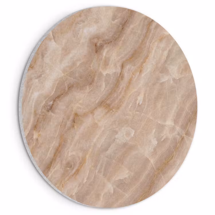 Akoestisch schilderij rond - Steen - Ader - Natuur - Modern - Beige — 1
