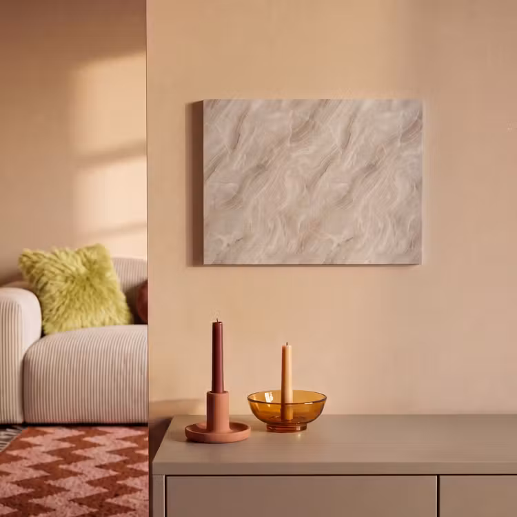 Akoestisch schilderij - Steen - Golvend - Abstract - Beige — 2