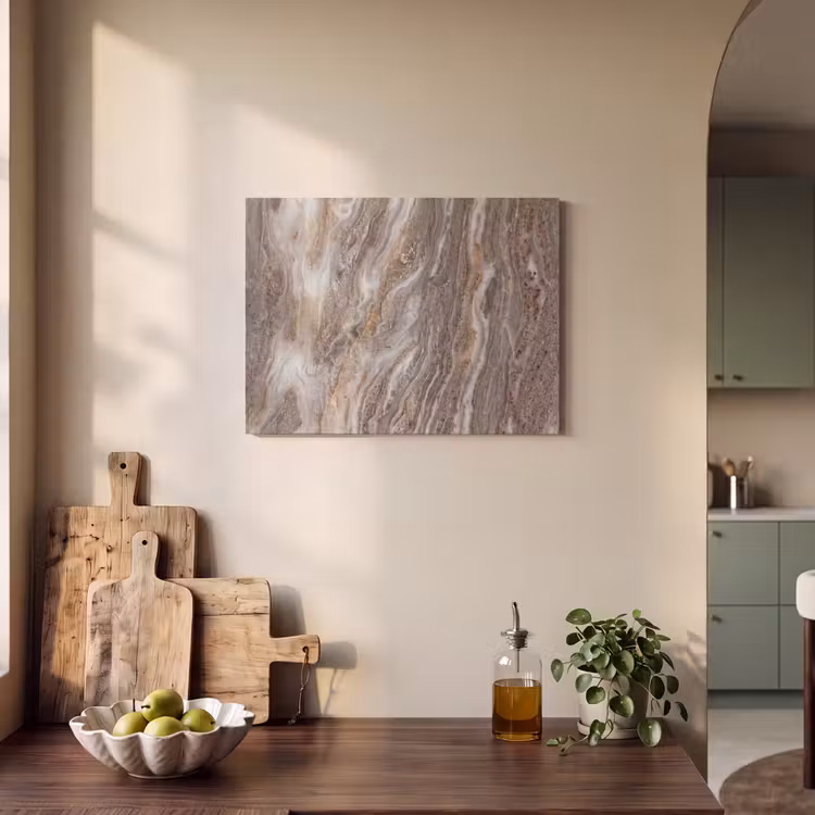 Akoestisch schilderij - Textuur - Steen - Abstract - Beige — 3