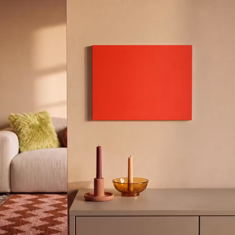 Akoestisch schilderij - Vibrant - Vermilion - Rood — 2