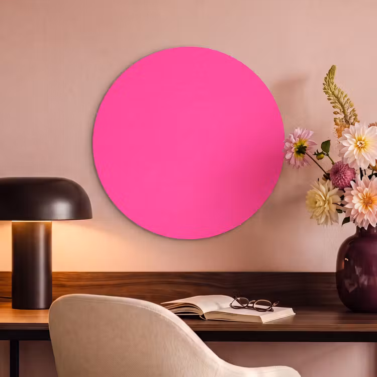 Akoestisch schilderij rond - Electric - Magenta - Roze — 2