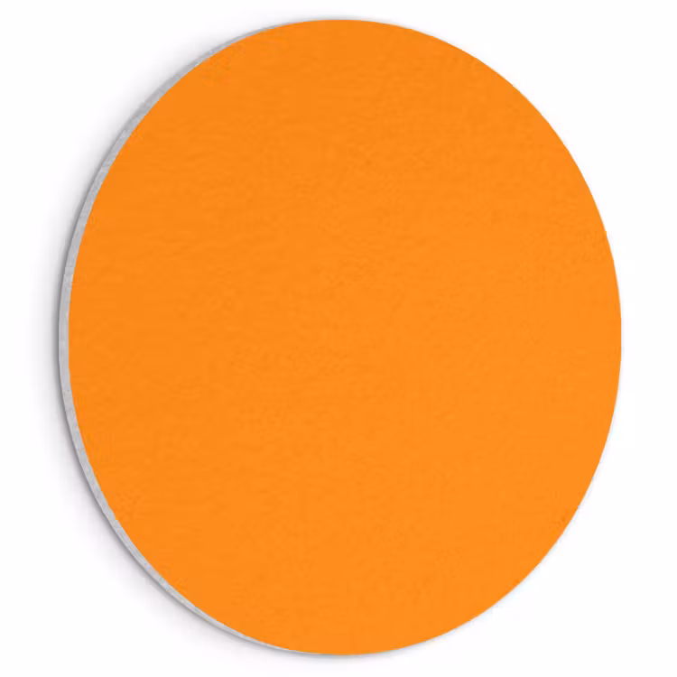 Akoestisch schilderij rond - Marigold - Glow - Oranje — 1