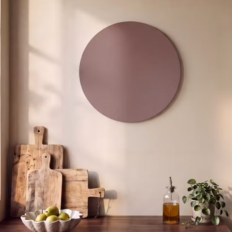 Akoestisch schilderij rond - Muted - Raisin - Rood — 4
