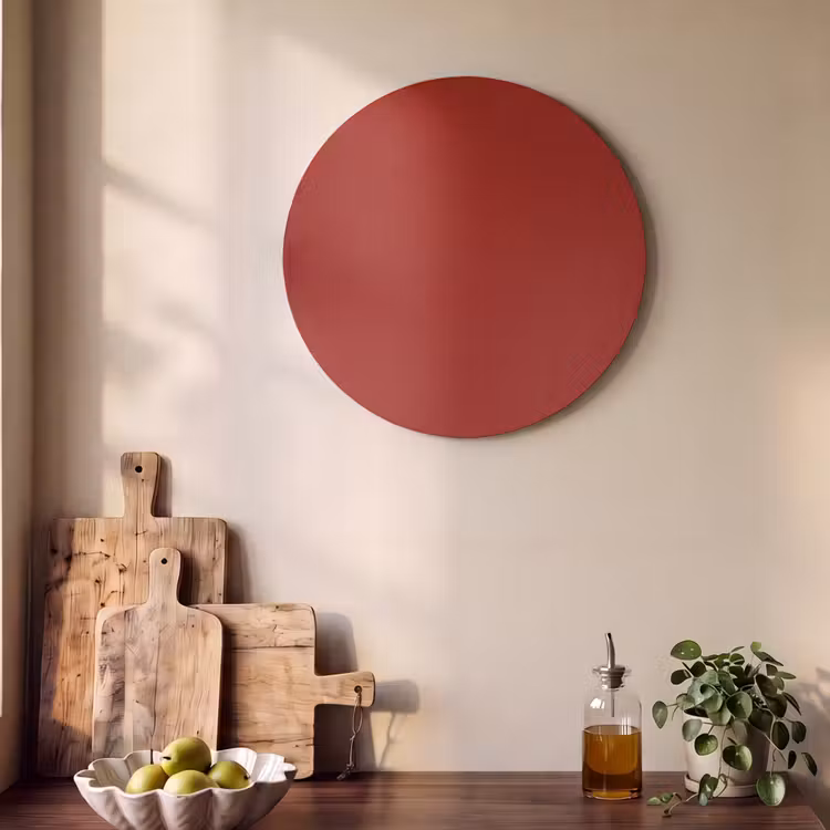 Akoestisch schilderij rond - Oxblood - Maroon - Rood — 4