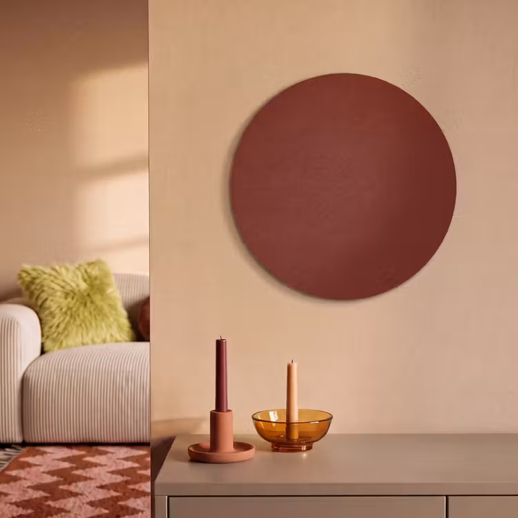 Akoestisch schilderij rond - Rustic - Terracotta - Rood — 3