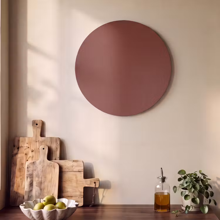 Akoestisch schilderij rond - Rustic - Terracotta - Rood — 4