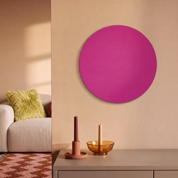 Akoestisch schilderij rond - Velvet - Magenta - Roze — 3