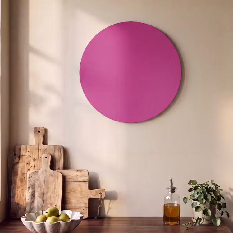 Akoestisch schilderij rond - Velvet - Magenta - Roze — 4