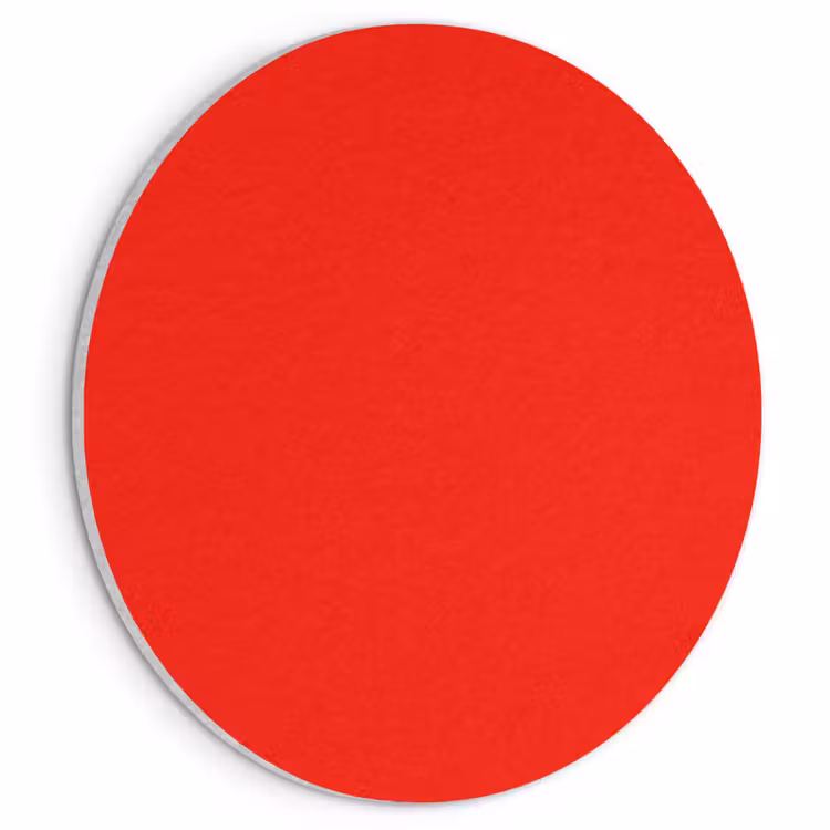 Akoestisch schilderij rond - Vibrant - Vermilion - Rood — 1