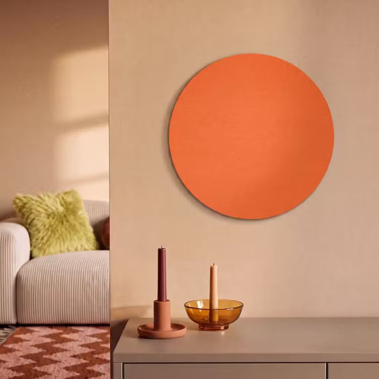 Akoestisch schilderij rond - Vivid - Amber - Oranje — 3