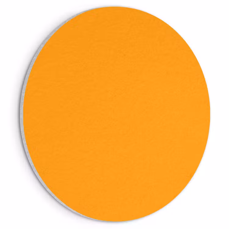 Akoestisch schilderij rond - Warm - Ochre - Oranje — 1