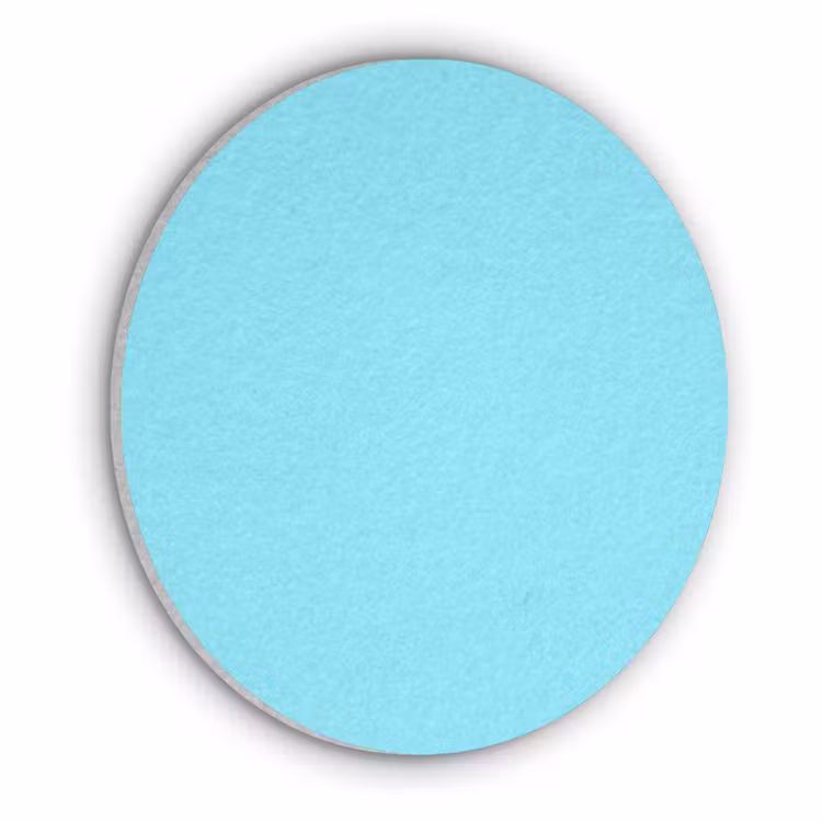 Akoestisch schilderij rond - Electric - Cyan - Blauw — 1