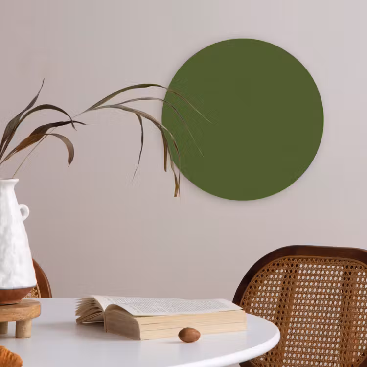 Akoestisch schilderij rond - Olive - Drab - Groen — 2