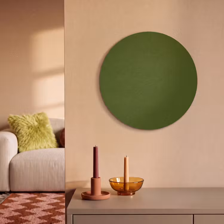 Akoestisch schilderij rond - Olive - Drab - Groen — 3
