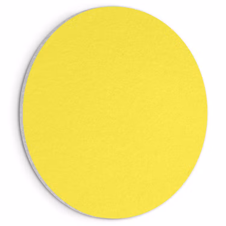 Akoestisch schilderij rond - Soft - Custard - Geel — 1