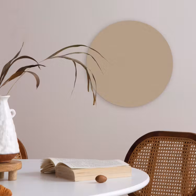 Akoestisch schilderij rond - Soft - Taupe - Bruin — 2
