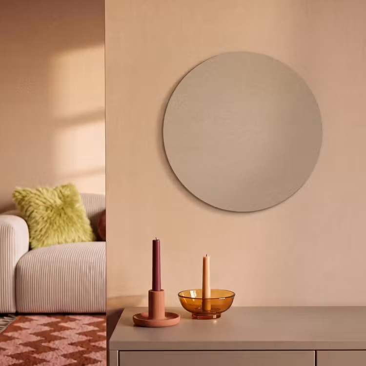 Akoestisch schilderij rond - Soft - Taupe - Bruin — 3