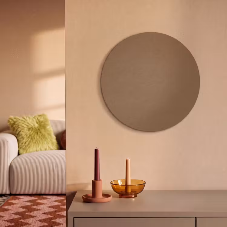 Akoestisch schilderij rond - Soft - Walnut - Bruin — 3