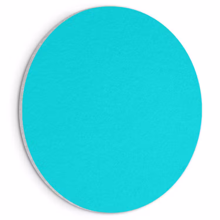 Akoestisch schilderij rond - Vivid - Aquamarine - Turkoois — 1