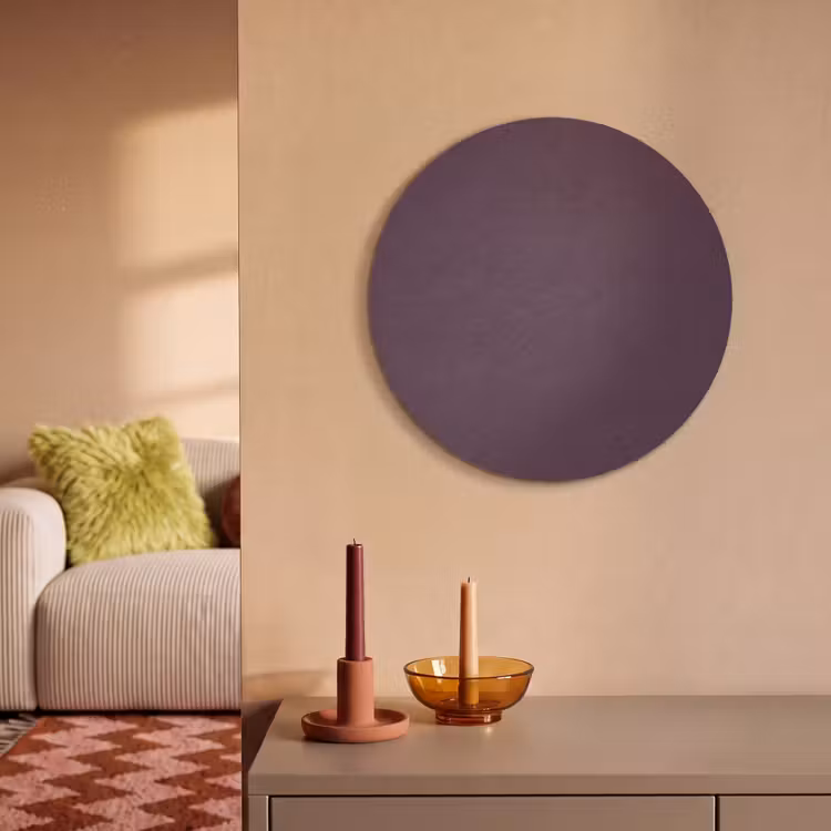 Akoestisch schilderij rond - Midnight - Plum - Paars — 3