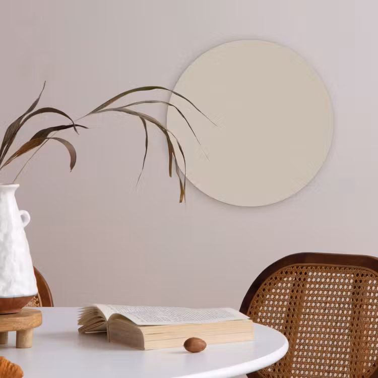 Akoestisch schilderij rond - Raw - Linen - Nude — 2