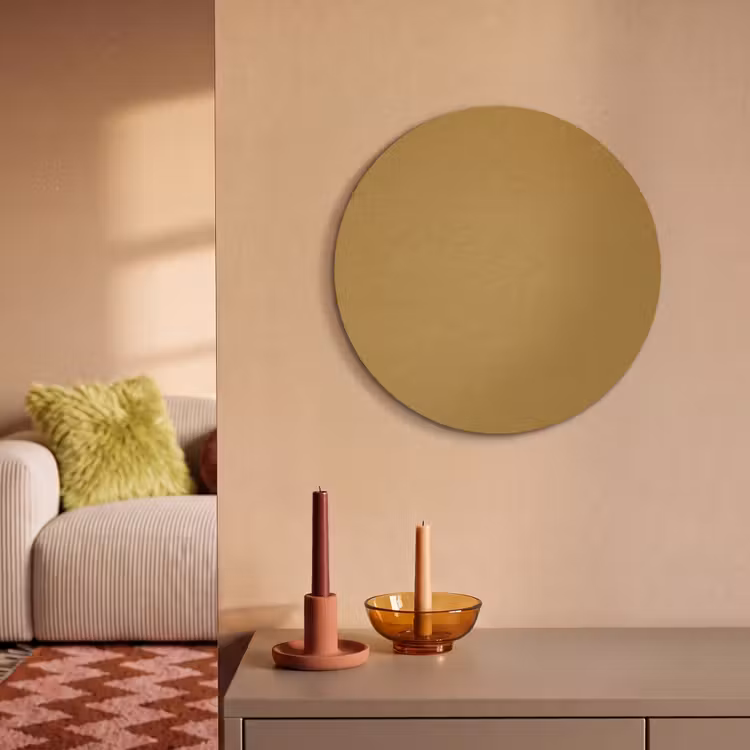 Akoestisch schilderij rond - Rhythmic - Ochre - Geel — 3